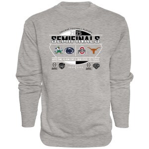 gray crew neck sweatshirt CFP 2025 Semifinals